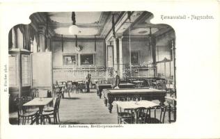 Nagyszeben, Hermannstadt, Sibiu; Habermann kávézó, billiárd terem, belső / café, billiard hall, interior (EK)