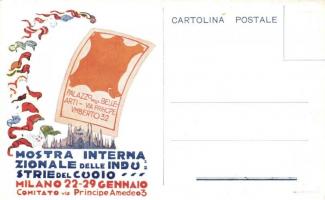Mostra Internazionale delle Industrie del Cuoio, Milano / Italian Exhibiton of Leather Industry, advertisement (fa)