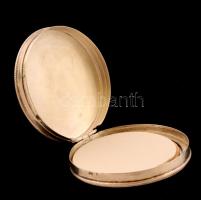 Ezüst(Ag) púdertartó ornamentikus mintával, jelzett, tükör nélkül(beragasztott papírral), br: 34,3 g