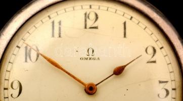 Ezüst(Ag) Omega másodpercmutatós(hiányzik) zsebóra, nem jár, jelzett, br: 79,1 g