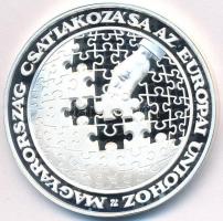 2003. "Magyarország csatlakozása az Európai Unióhoz" Ag emlékérem tanúsítvánnyal (31,58g/0,999/42,5mm) T:PP