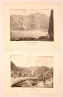 cca 1830-1840 Jakob Alt(1789-1872): Ruinen in Niederösterreich, lithográfia, papír, jelzett a lithog...