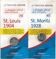 Olaszország 2006. "Torinoi Téli Olimpia" aranyozott emlékérem sorozat (12xklf) T:1,1- Italy 2006. "Torino Winter Olympics" gold plated commemorative medallions (12xdiff)  C:UNC,AU
