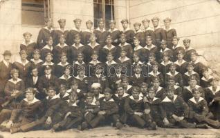 Magyar Királyi Folyamőrség - 3 db RÉGI csoportkép képeslap, vegyes minőségben / Hungarian stream gua...