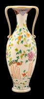 Herendi pávás váza, kézzel festett, jelzett, hibátlan, m:32 cm