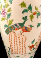 Herendi pávás váza, kézzel festett, jelzett, hibátlan, m:32 cm