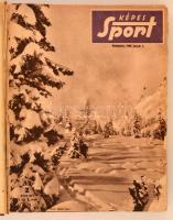1955 Képes Sport, II. évfolyam 1-52. szám, átkötött félvászon kötés, az első pár lap kijár, de ezt leszámítva jó állapotban.