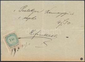 cca 1890 Bp.,  VI. Weiner Mátyás divatüzlete számolócédula, jegyzék, papír