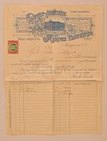 1896 Bp., V. Hirsch divat áruház. Fejléces számla