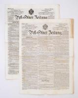 1859 Pest-Ofner Zeitung 2 db. száma