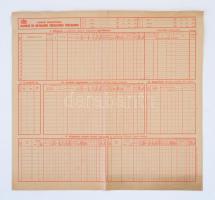 cca 1930-40: Budapest Székesfőváros albérlő és ágyrajáró közellátási törzslapja, 33x35 cm.