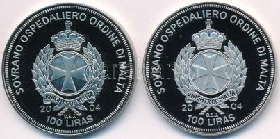 Máltai Lovagrend 2004. 100L Cu-Ni "Németország az EU-ban" + 2004. 100L Cu-Ni "Ausztri...