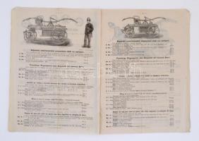 cca 1890 Seltenhofer Frigyes tűzoltószer gyár képes reklámnyomtatvány 16 p. 26x34 cm