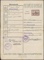 cca 1890 3 db marhalevél