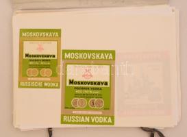 Szovjet égetett szeszes italcímke gyűjtemény, 631 darab, mind különböző, igényesen fellistázva / Sov...