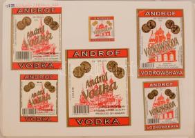 Minimum 500 darabos magyar vodka-címke  gyűjtemény. Mind különféle. Benne néhány whisky címke. / Col...