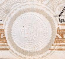 Budapest / Pest 1872. "Pesti Építő-Társaság" ideiglenes részvény 200Ft értékében, bélyegzé...