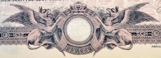 Budapest 1906. "Orosháza-Szentes-Csongrádi Helyi Érdekű Vasút Részvénytársaság" 2000K, szá...