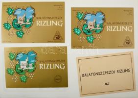 Badacsonyi borok. Kb 400 darabos magyar borcímke gyűjtemény. Mind különféle. / Collection of Hungari...