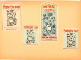 Magyar rum címke gyűjtemény 1945-től. kb 200 darab, szépen lapokon prezentálva / Collection of Hunga...