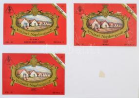 Villányi borok. Nagy borcímke gyűjtemény. Kb 300 db szépen felragasztva, rendezve, mind különböző / ...