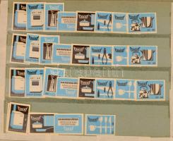 Több száz darabos, részben rendezett gyűjtemény maradvány, berakólapokon