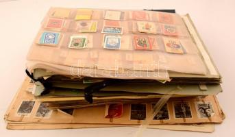 Több száz darabos, részben rendezett gyűjtemény maradvány, berakólapokon