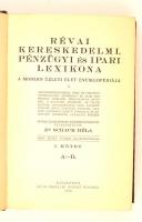Schack Béla (szerk.): Révai kereskedelmi, pénzügyi és ipari lexikona I-IV. kötet. A modern üzleti él...
