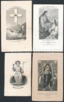 cca 1870-1900 Vegyes szentkép tétel,metszetek, 8db, különböző méreteben és minőségben, cca 11x8cm