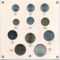 1993. 10f-100Ft 11xklf db + 200Ft Ag "MNB" dísztokos szettben T:BU