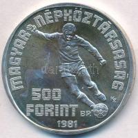 1981. 500Ft Ag "Labdarúgó Világbajnokság - 1 játékos" T:BU Adamo EM65