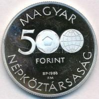 1986. 500Ft Ag "Labdarúgó Világbajnokság - Stadion" T:PP enyhe felületi karc, ujjlenyomat ...