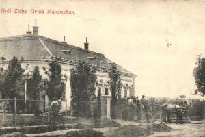 Majtény, Majcichov; Gróf Zichy Gyula villája, Fogyasztási szövetkezeti kiadása, Zichy aláírással / villa, with Zichy signature (vágott / cut)