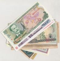 Vegyes 17db-os bankjegy tétel, közte venezuelai, costa ricai, lengye, ugandai, horvát, kolumbibai, b...