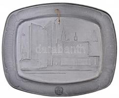 Szovjetunió 1980. "Moszkvai Olimpia" fém plakett akasztható (116x143mm) T:2
Soviet Union ...