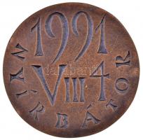 Kiss György (1943-2016) 1991. "Bethlen Gábor / Nyírbátor 1991 VIII 4" Br emlékérem (63mm) ...