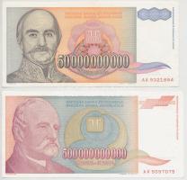Jugoszlávia 1992. 100D + 1993. 500.000D + 1993. 500.000.000D + 1993. 50.000.000.000D T:I-II-
Yugosl...
