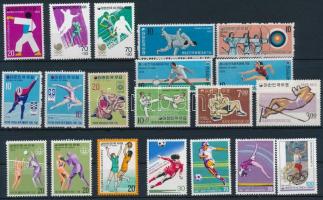 1965-1992 Sport motívum 5 klf sor + 8 klf önálló érték, 1965-1992 Sport 5 diff sets + 8 diff stamps