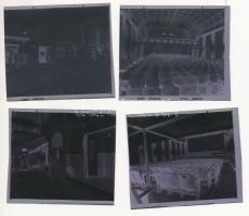 1982 Budapest, a TÉTÉNY mozi külső-belső felvételei, 4 db szabadon felhasználható vintage negatív, 6...