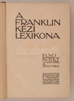 A Franklin Kézi Lexikona I-III. Bp., 1911-12. Franklin Társulat. Kiadói szecessziós, aranyozott félb...