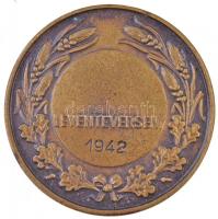 Berán Lajos (1882-1943) 1943. "Országos Levente Verseny" Br díjérem (32,5mm) T:2