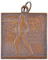 1930. A Magyar Athletikai Szövetség Br díjérem füllel, LUDVIG BP gyártói jelzéssel (30,5x30,5mm) T:2