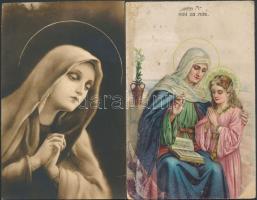 49 db RÉGI bibliai témájú művészlap, vallás, vegyes minőségben, litho lapokkal / 49 religious art postcards, mixed quality, with lithos