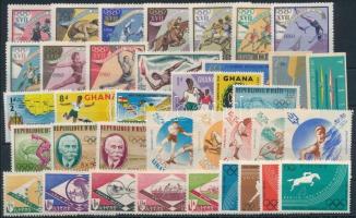 Olimpia motívum 1960-1965 11 klf sor + 10 önálló érték 2 db stecklapon Olympics 1960-1965 11 sets + ...