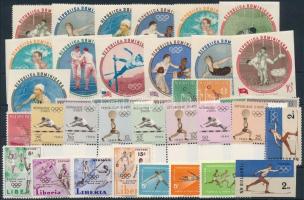 Olympics 1960-1965 10 sets + 2 stamps Olimpia motívum 1960-1965 10 klf sor + 2 önálló érték 2 db ste...