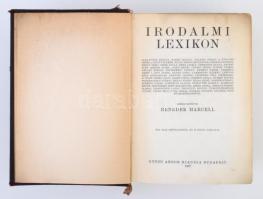 Benedek Marcell (szerk.): Irodalmi lexikon. Budapest , 1927, Győző Andor Kiadása. Kiadói aranyozott ...