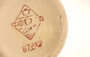 Kínai vázák, kerámia, részben kézzel festett, jelzett, hibátlan, 2db, 16cm