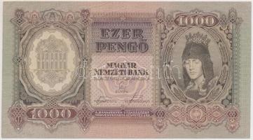 1943. 1000P nyomdai papírráncokkal T:III szép papír