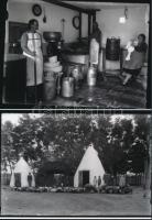 cca 1934 Lajosmizsei fényképek, Lőcsei Árpád vándorfényképész 5 db vintage üveglemez negatívjáról ké...