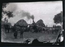 cca 1934 Lajosmizsei fényképek, Lőcsei Árpád vándorfényképész 5 db vintage üveglemez negatívjáról ké...